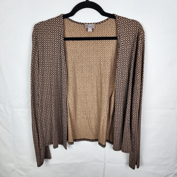 J Jill Geometric Print Lightweight Open Front Cardigan SIZE Medium - Picture 1 of 6